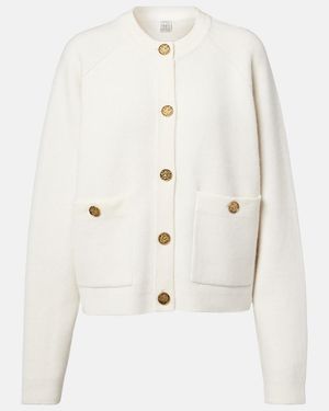 TOTEME Wool And Cashmere-Blend Cardigan - White
