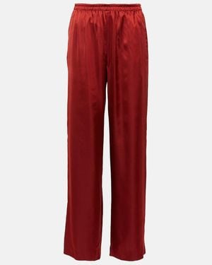 Vince Straights Satin Trousers - Red