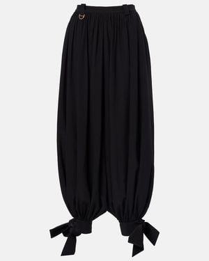Chloé Silk Crepe De Chine Balloon Pants - Black