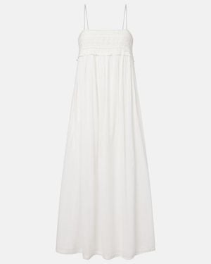 Posse Danielle Lace-Trimmed Cotton Midi Dress - White