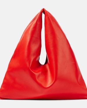 The Row Bindle Small Leather Tote Bag - Red