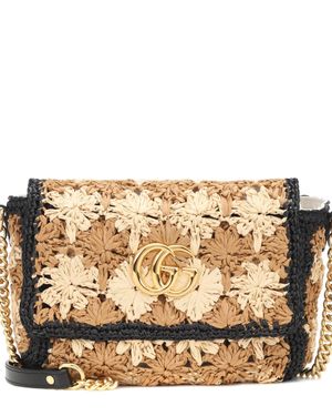 Gucci Bolso "Gg Marmont" De Crochet De Flores - Multicolor