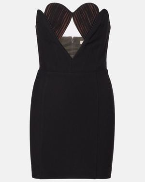 Nensi Dojaka Cutout Strapless Minidress - Black