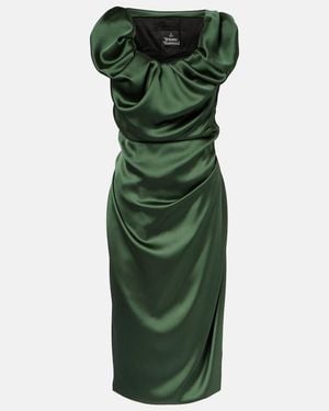 Vivienne Westwood Ginnie Amber Ruched Midi Dress - Green
