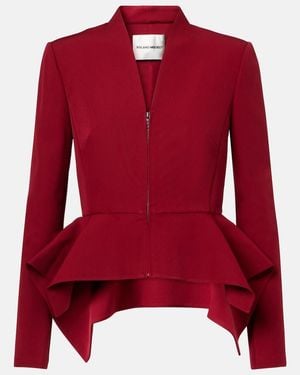 Roland Mouret Peplum Crepe Jacket - Red