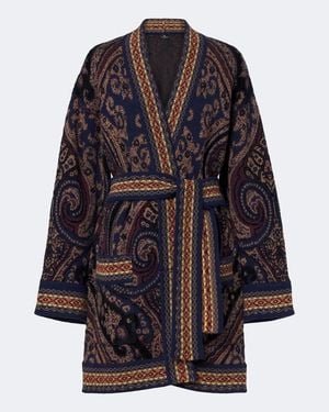 Etro Cardigan Aus Einem Wollgemisch - Blau