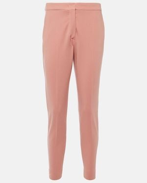 Max Mara Pegno Cropped Jersey Slim Trousers - Pink