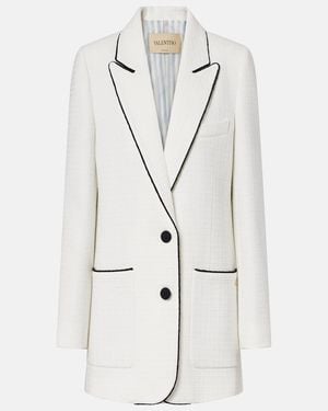 Valentino Cotton Tweed Jacket - Gray