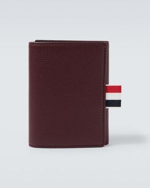 Thom Browne Rwb Stripe Leather Wallet - Purple