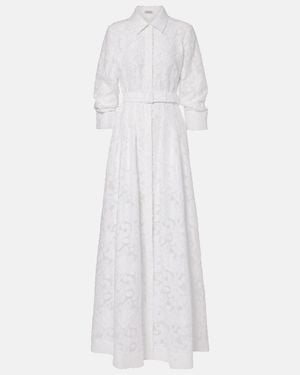 Jonathan Simkhai Courtney Organza Jacquard Gown - White