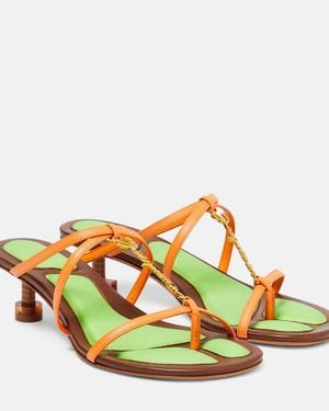 Jacquemus Pralu 45Mm Leather Sandals - Multicolour
