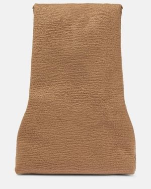 The Row Glove Large Clutch Bag - Brown