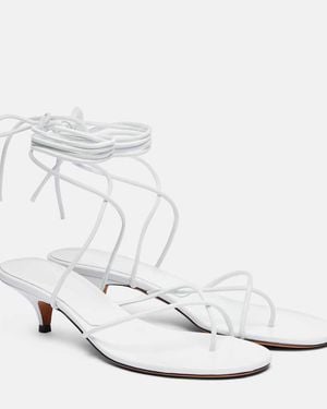 Proenza Schouler Slash Tie 40 Leather Sandals - White