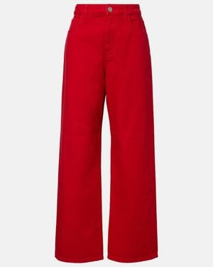 Rohe Mid-Rise Wide-Leg Jeans - Red