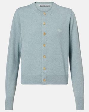 Acne Studios Cardigan Kenny Aus Wolle - Blau