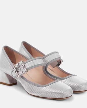 Roger Vivier Tres Vivier Embellished Court Shoes - Metallic