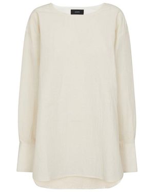 JOSEPH Bregan Cotton And Hemp Top - White