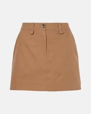 Proenza Schouler Silas Cotton-blend Gabardine Miniskirt - Natural