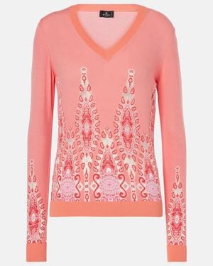 Etro Bedruckter Pullover - Pink