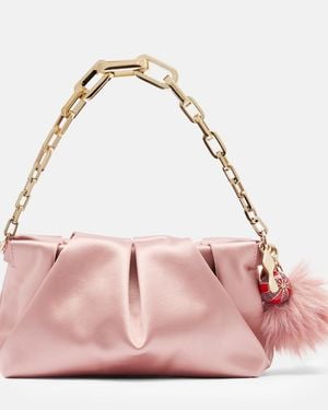 Christian Louboutin Eva Small Crepe Satin Clutch - Pink