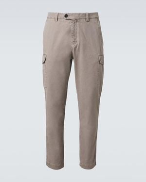 Brunello Cucinelli Cotton Cargo Trousers - Grey