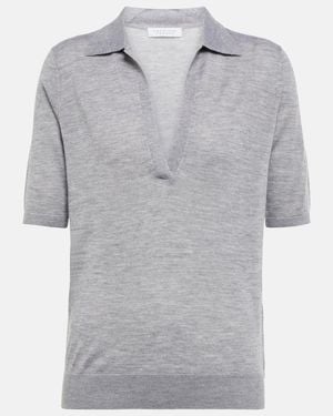Gabriela Hearst Frank Cashmere And Silk T-Shirt - Gray