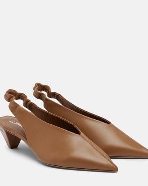 Loewe Slingback-Pumps Origami Aus Leder - Braun