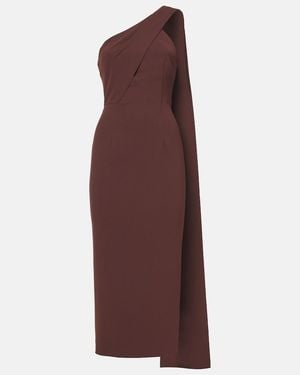 Roland Mouret Asymmetric Cady Midi Dress - Purple
