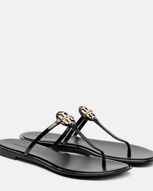 Tory Burch Embellished Thong Sandals - Black