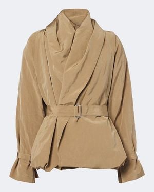 Magda Butrym Belted Technical Jacket - Natural