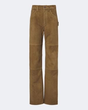 Altuzarra Mills Suede Straight Trousers - Natural