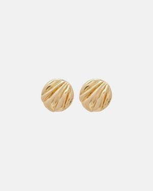 Chloé Pendientes De Clip Pleats - Blanco