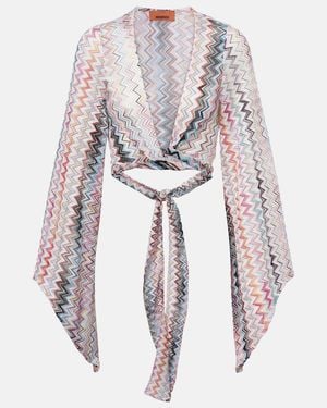 Missoni Zigzag Cropped Blouse - White
