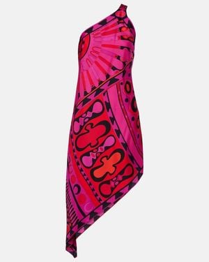 PUCCI Midikleid Soleil Aus Seiden-Twill - Rot