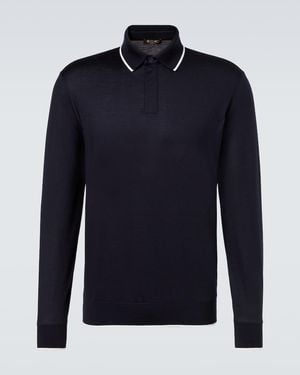Loro Piana Waitaki Virgin Wool Polo Shirt - Blue