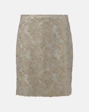 Dorothee Schumacher Sequined Pencil Midi Skirt - Natural