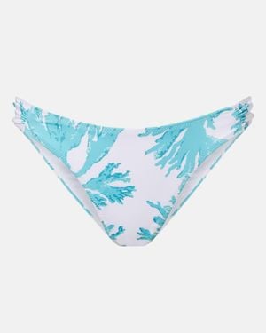 Alexandra Miro Giulia Printed Bikini Bottoms - Blue