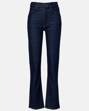Agolde 90's Pinch Waist High-Rise Straight Jeans - Blue