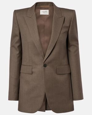 Saint Laurent Blazer De Lana - Marrón