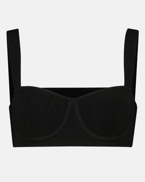 Galvan London Bralette Nyx Aus Strick - Schwarz