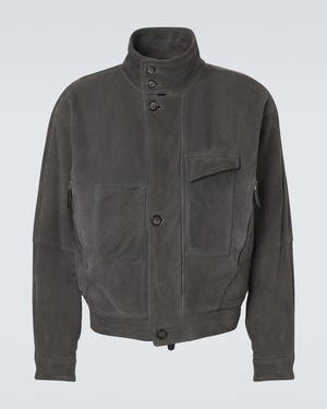 Giorgio Armani Suede Jacket - Gray