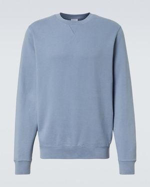 Sunspel Cotton Loopback Sweatshirt - Blue