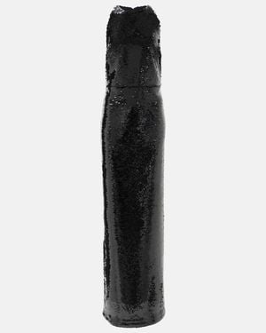 Safiyaa Santina Sequined Gown - Black