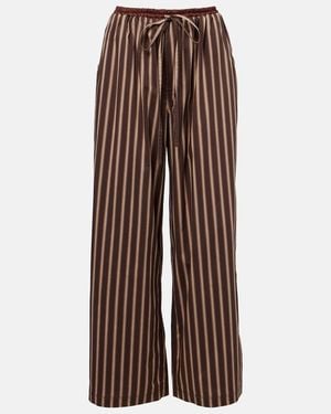 JACQUES WEI Pantaloni A Gamba Larga - Marrone
