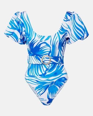Alexandra Miro Bedruckter Badeanzug Jeanie - Blau