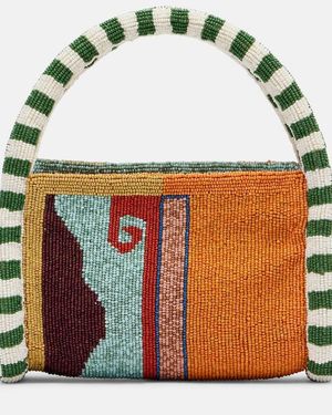 ALÉMAIS Desert Beaded Top-Handle Bag - Multicolor