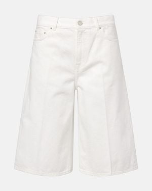 TOTEME Denim Bermuda Shorts - White