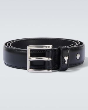 Ami Paris Guertel Paris Paris Aus Leder - Schwarz