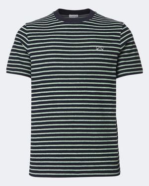 Loewe T-Shirt Double L Aus Frottee - Grün