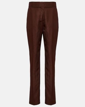 Jacquemus Le Pantalon Tibau High-rise Tapered Trousers - Brown
